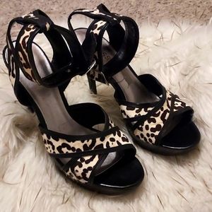 Guess leather calf hair sandals
